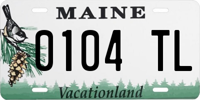 ME license plate 0104TL
