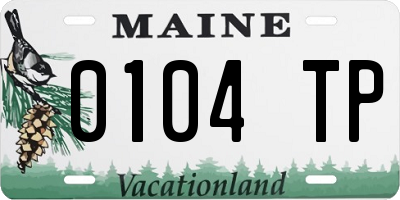 ME license plate 0104TP