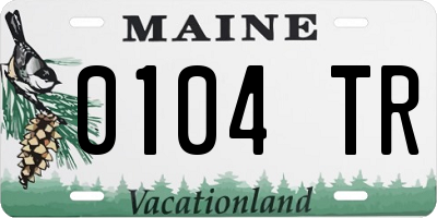 ME license plate 0104TR