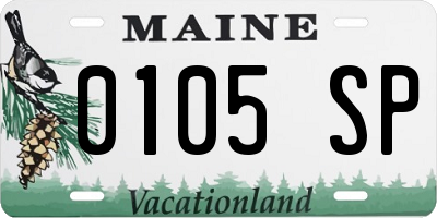 ME license plate 0105SP