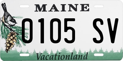 ME license plate 0105SV