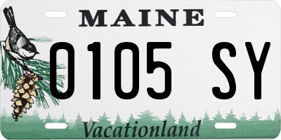 ME license plate 0105SY