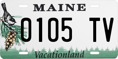 ME license plate 0105TV
