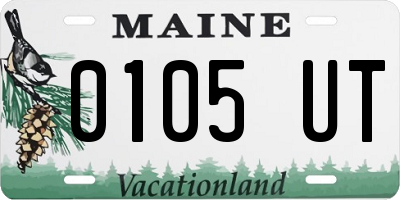 ME license plate 0105UT