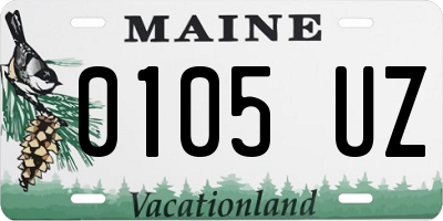 ME license plate 0105UZ