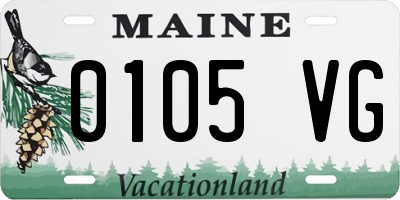 ME license plate 0105VG