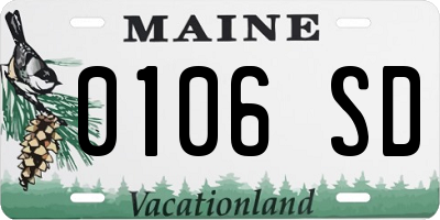 ME license plate 0106SD