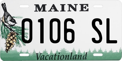 ME license plate 0106SL