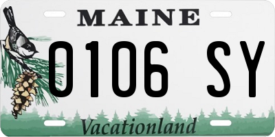 ME license plate 0106SY