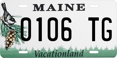 ME license plate 0106TG