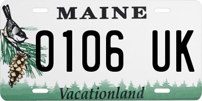 ME license plate 0106UK