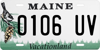 ME license plate 0106UV