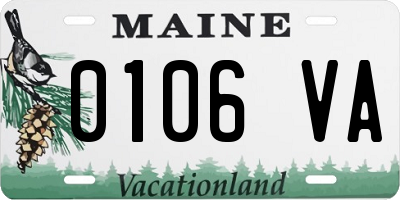 ME license plate 0106VA