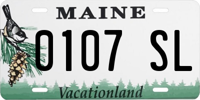ME license plate 0107SL