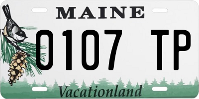 ME license plate 0107TP