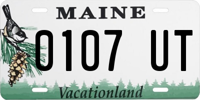 ME license plate 0107UT