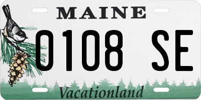 ME license plate 0108SE