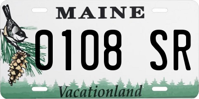 ME license plate 0108SR
