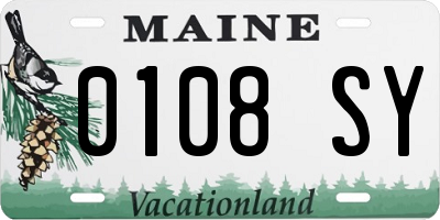 ME license plate 0108SY