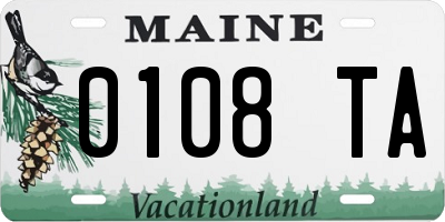 ME license plate 0108TA