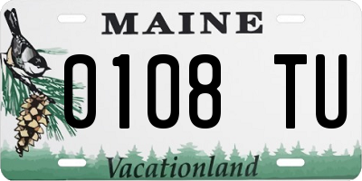 ME license plate 0108TU