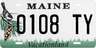 ME license plate 0108TY