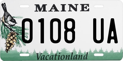 ME license plate 0108UA