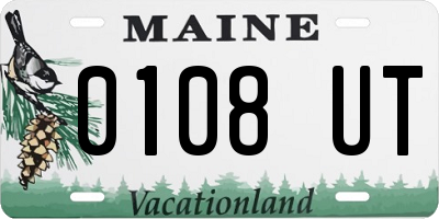 ME license plate 0108UT