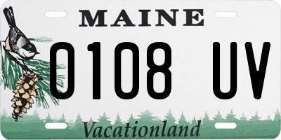 ME license plate 0108UV