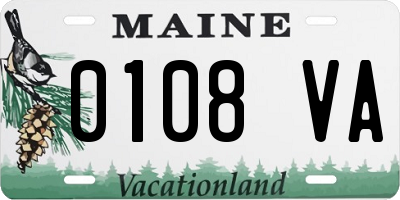 ME license plate 0108VA
