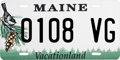 ME license plate 0108VG