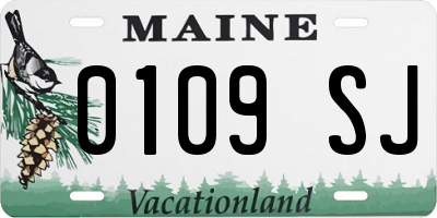 ME license plate 0109SJ