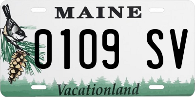ME license plate 0109SV
