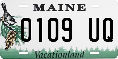 ME license plate 0109UQ