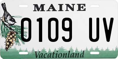 ME license plate 0109UV