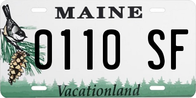 ME license plate 0110SF