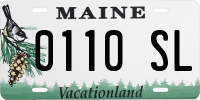 ME license plate 0110SL