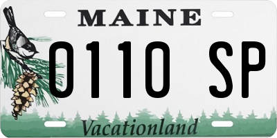 ME license plate 0110SP