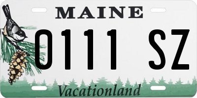 ME license plate 0111SZ