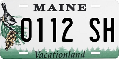 ME license plate 0112SH