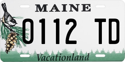 ME license plate 0112TD