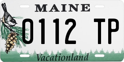 ME license plate 0112TP