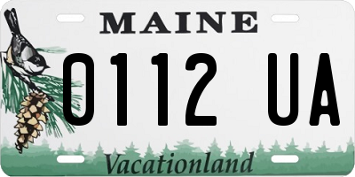 ME license plate 0112UA