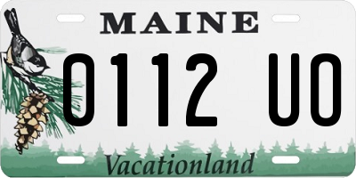 ME license plate 0112UO