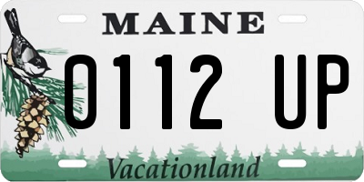 ME license plate 0112UP