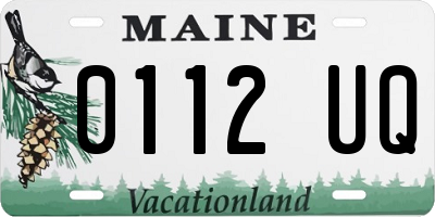 ME license plate 0112UQ