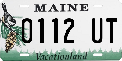 ME license plate 0112UT