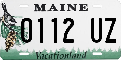 ME license plate 0112UZ