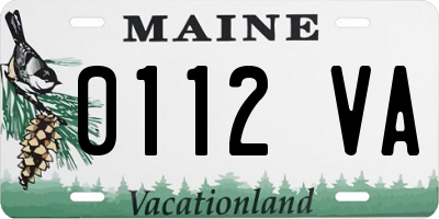 ME license plate 0112VA