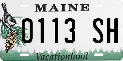 ME license plate 0113SH